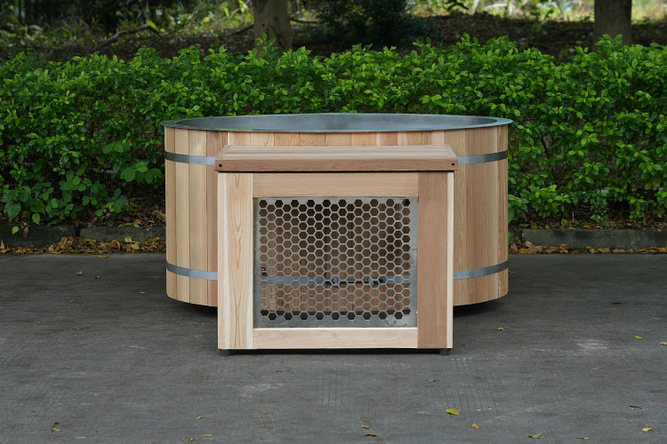 Red Cedar Cold Plunge Barrel with 304 Stainless Steel Interior