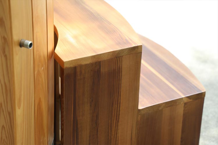 Outdoor Red Cedar Cold Plunge Tub with 304 Stainless Steel Liner