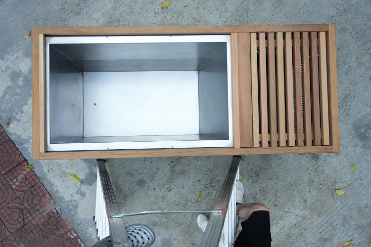 Large Red Cedar Cold Plunge with 304 Stainless Steel