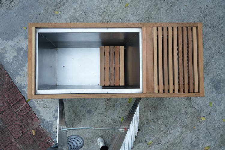 Large Red Cedar Cold Plunge with 304 Stainless Steel